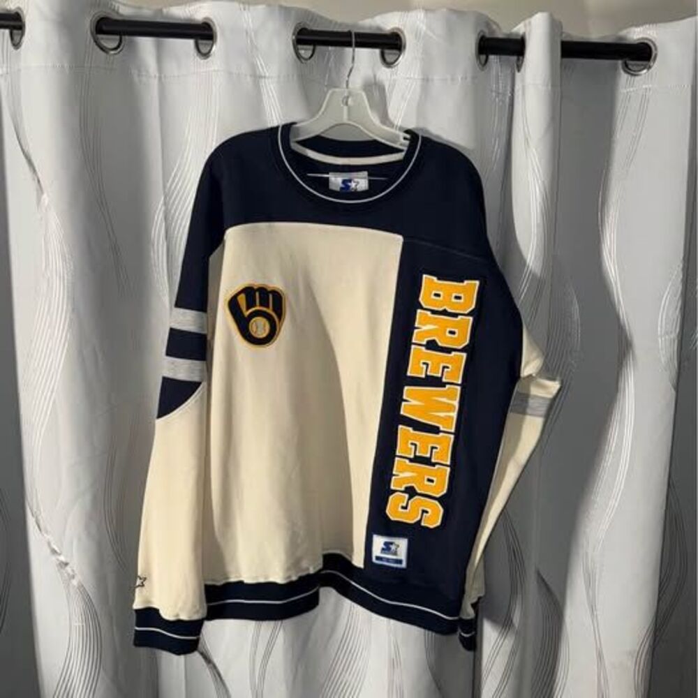 Starter Milwaukee Brewers Crewneck Sweatshirt